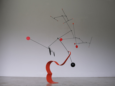 stabile, sculpture mobile orange